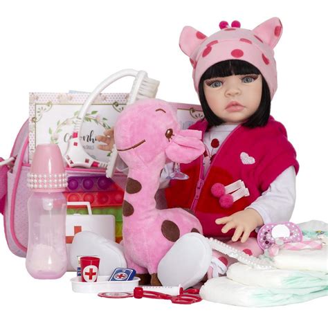 Boneca Baby Reborn 100 Silicone Girafinha Presente Menina No Shoptime