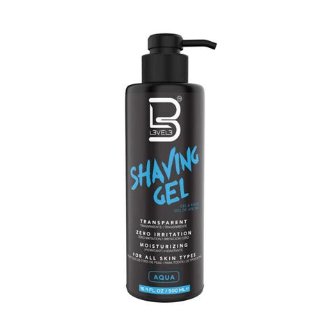 LEVEL 3 TRANSPARENT SHAVING GEL 500 ML Paige Barber Supply