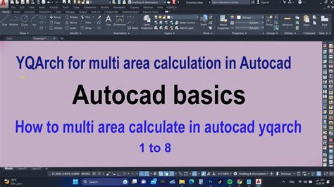 Yqarch For Multi Area Calculation In Autocad How To Multi Area