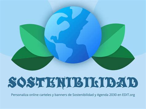 Carteles De Desarrollo Sostenible Para Editar Online