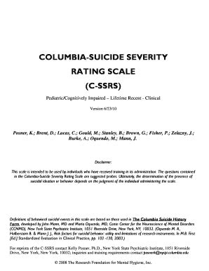 Columbia Suicide Severity Rating Scale C Ssrs Beacon Health Options