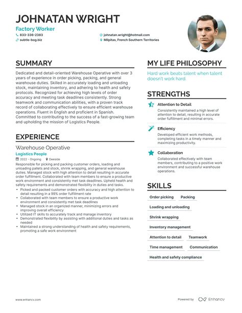 3 Successful Factory Worker Resume Examples And Writing Tips For 2024