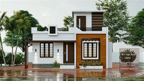 815 Sq Ft 3BHK Single Storey Beautiful House And Plan Home Pictures