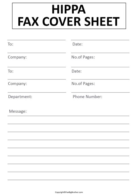 10 Free Hipaa Fax Cover Sheet Fax Cover Sheet Online