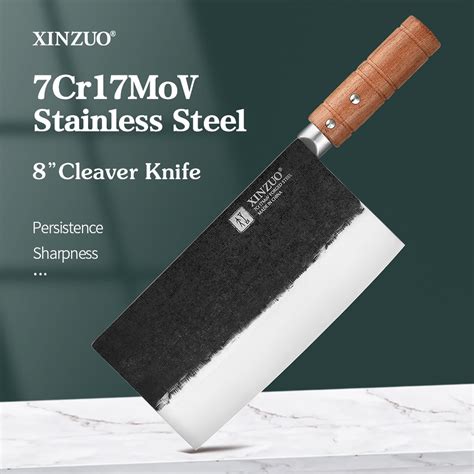 XINZUO Couteau D Couper Forg 7 Et 8 En Acier Inoxydable Pour La Viande