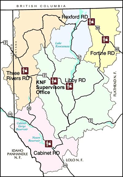 Kootenai National Forest: Geographic Divisions