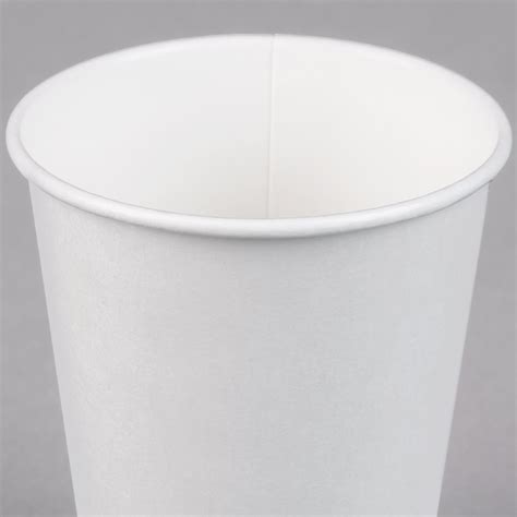 Solo 412WN 2050 12 Oz White Poly Paper Hot Cup 1000 Case