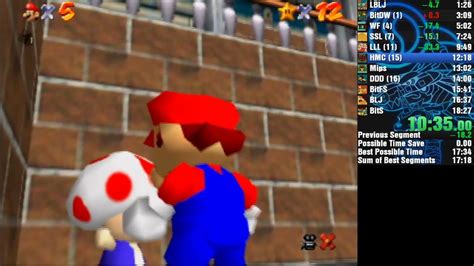 Super Mario 64 16 Star Lblj Speedrun In 17 57 Youtube