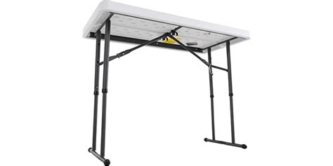 LIFETIME Adjustable Folding Utility Table, 4'