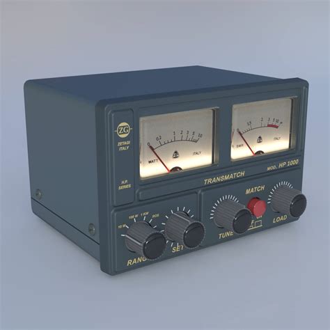 Zetagi Hp 1000 Swr Power Meter 3D Model By GMArtworks