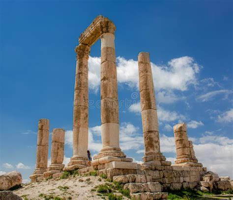 The Amman Citadel, Amman Hercules Temple, Road, Fine Art Amman ...