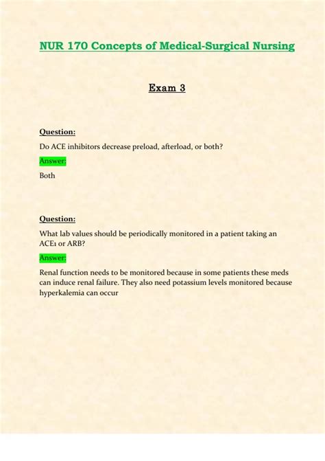 NUR170 / NUR 170 Exam 3 (Latest 2024 / 2025 Update): Concepts of ...