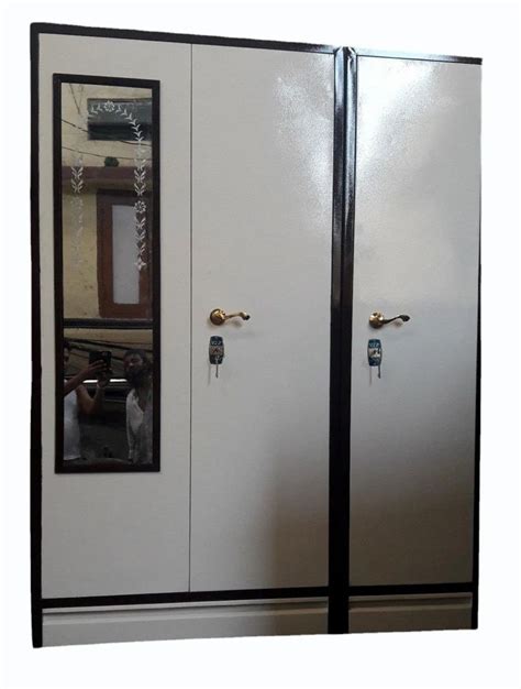 With Locker Mild Steel Door Wardrobe Shelves With Mirror At Rs