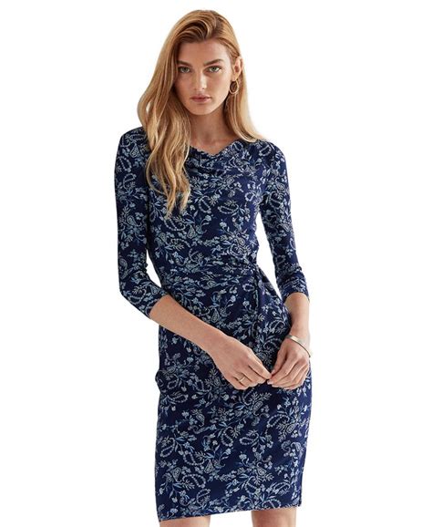 Lauren Ralph Lauren Paisley Twisted Knot Jersey Dress Macys