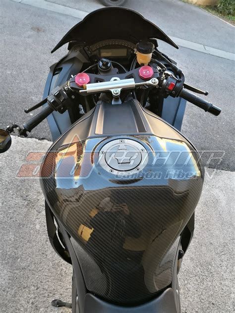 Tank Gas Fuel Cover For Kawasaki Zx R Full Carbon Fiber