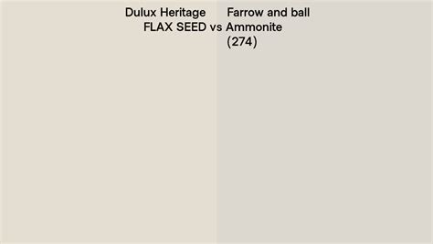 Dulux Heritage Flax Seed Vs Farrow And Ball Ammonite 274 Side By Side Comparison