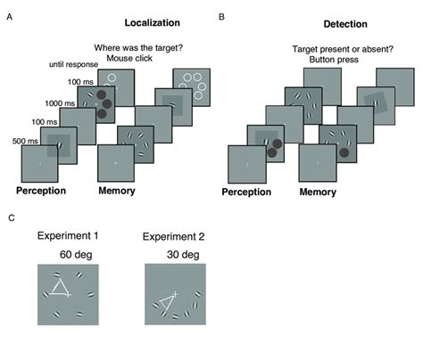 Task design. Trial sequence for (A) Localization and (B) Detection ...