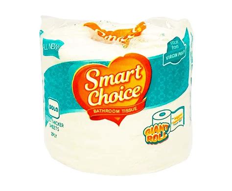 Smart Choice Bathroom Tissue Giant Roll Solo 2 Ply 1000 Sheets