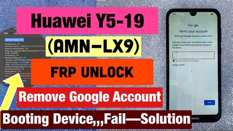 Huawei Y5 19 AMN LX9 Frp Remove Done Unlock Tool Remove Google