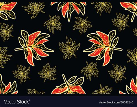 Floral batik motif Royalty Free Vector Image - VectorStock