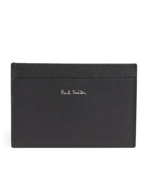 Womens Paul Smith Black Leather Mini Blur Card Holder Harrods