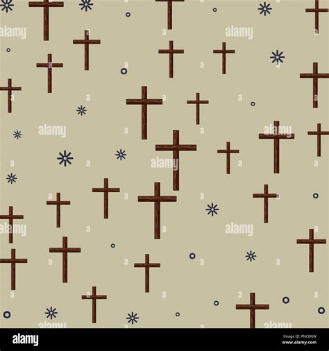 Christian Cross Pattern Background Stock Vector Image And Art Alamy