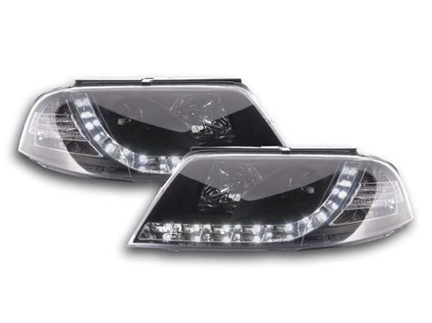 Scheinwerfer Set Daylight LED TFL Optik VW Passat Typ 3BG 00 05 Schwarz