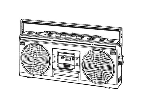 Boombox Drawing By Csa Images Fine Art America