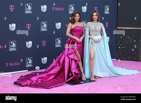 Miami Fl Feb Pamela Silva And Michelle Galvan Are Seen During