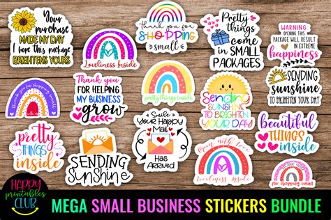 Small Business Packaging Stickers Bundle Graphic by Happy Printables ...