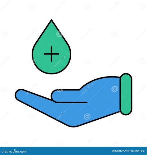 Hand Medicine Medical Drop Medicine On Hand Icon Stock Vector