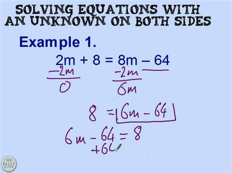 Solving For The Unknown In An Equation