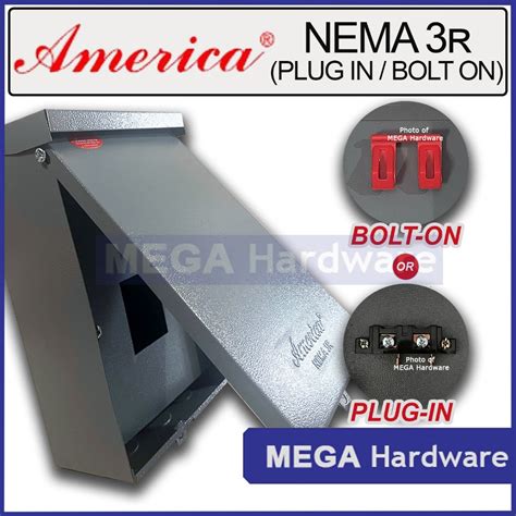 America Safety Breaker Enclosure NEMA 3R For Outdoor Bolt On Or Plug