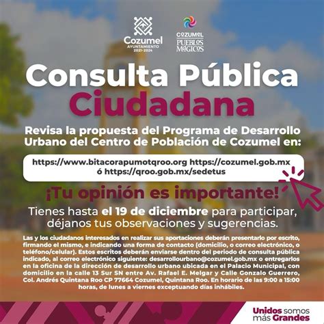 Gobierno Municipal Invita A Participar En Consulta P Blica Ciudadan