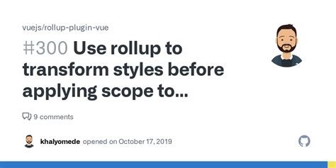 Use Rollup To Transform Styles Before Applying Scope To Scoped Styles