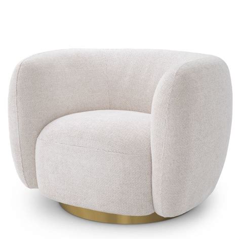 Eichholtz Swivel Armchair Roxy Lyssa Off White Wilhelmina Designs