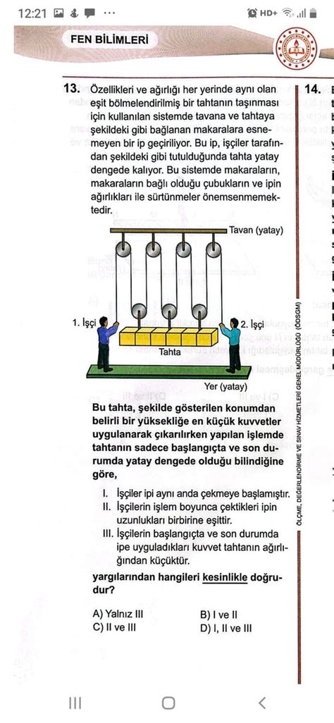 LGS Fen Bilimleri A kitapçığı 13 soru hatalı mı cevabı ne 2024 LGS