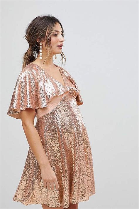 Gold Sequin Maternity Dress Dresses Images 2022