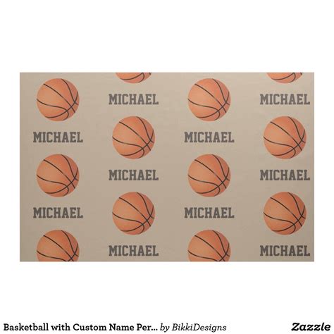 Basketball With Custom Name Personalized Printed Fabric Printing On