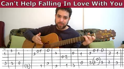 Fingerstyle Tutorial Cant Help Falling In Love Guitar Lesson W Tab Youtube