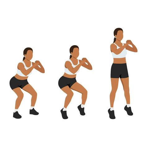 Woman Doing Tip Toe Squats Exercise 27199836 Vector Art At Vecteezy