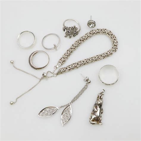 Silver Jewelry, 9 Pieces | Property Room