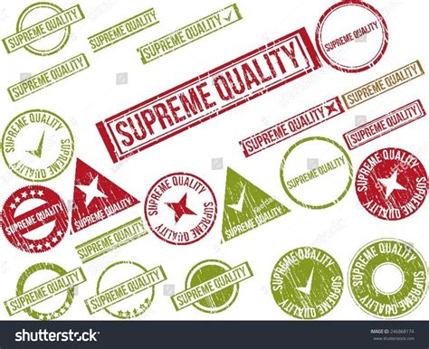 Collection 22 Red Grunge Rubber Stamps Stock Vector Royalty Free