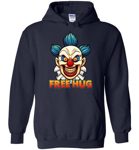 Halloween Free Hugs Scary Creepy Clown Graphic Blend Hoodie T Shirts