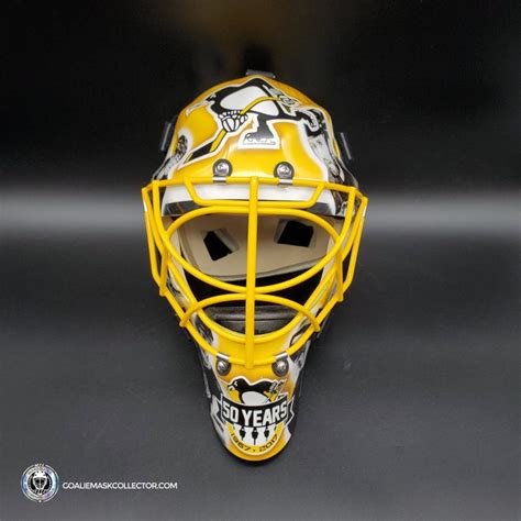 Marc-Andre Fleury Goalie Mask Unsigned Pittsburgh 50th Anniversary ...