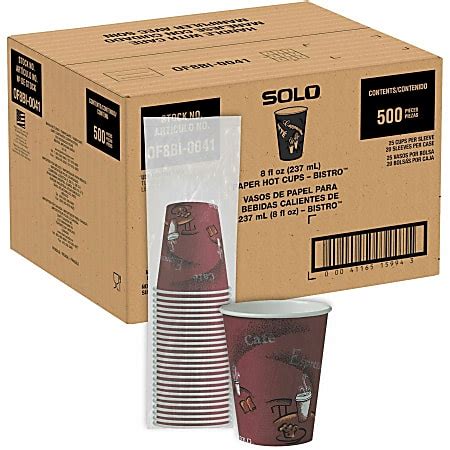 Solo Cup Paper Hot Cups Oz Maroon Carton Of Office Depot