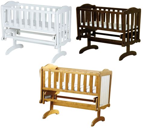 Saplings GLIDER LOCKABLE ROCKING CRIB/CRADLE Baby/Child Nursery ...