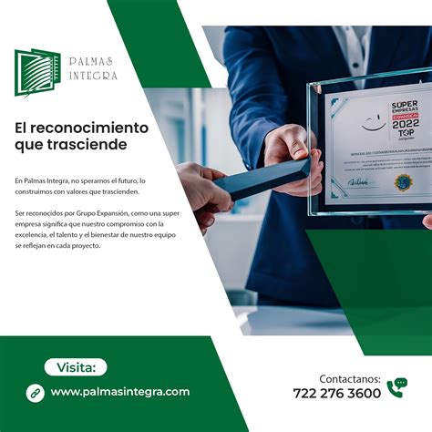 Palmas - 🌟 El reconocimiento que trasciende 🌟 En Palmas Integra, no