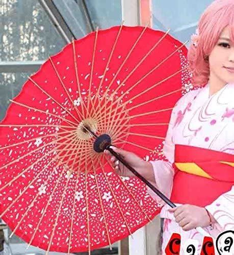 Jp 和傘 番傘紙傘 薄鬼桜 銀魂神楽コスプレにも 花吹雪 紫 ホビー