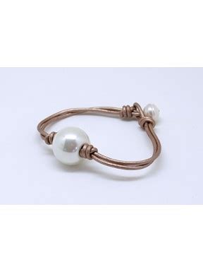 Pulsera Cordon Ocre Centro Perla Mic Mac Creaciones Sl